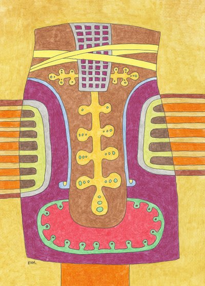 Primitive Abstract Design by Elena Khomutova-Miller
