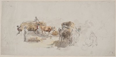 Genre Scene, Hay Harvesting by Elias Martin