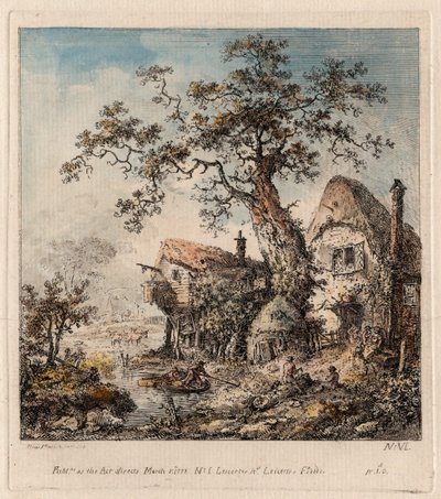 Rustic Scene with Cottage by Elias Martin