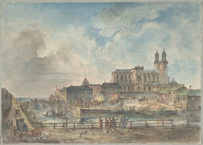 View of Uppsala Cathedral from the North by Elias Martin