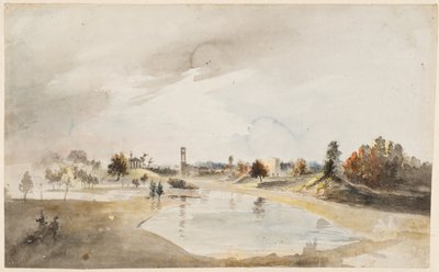 View of the Northern Archipelago east of the Temple of Echo at Haga by Elias Martin