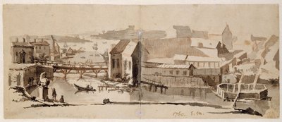 View over Helgeandsholmen by Elias Martin