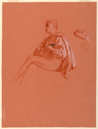 Boy Playing a Lute, 1871–72 by Elihu Vedder