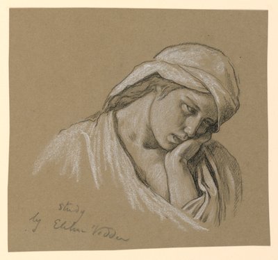 Portrait of a Costumed Figure, ca. 1885 by Elihu Vedder