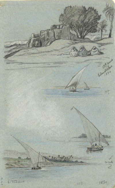 Sheet of Studies by Elihu Vedder