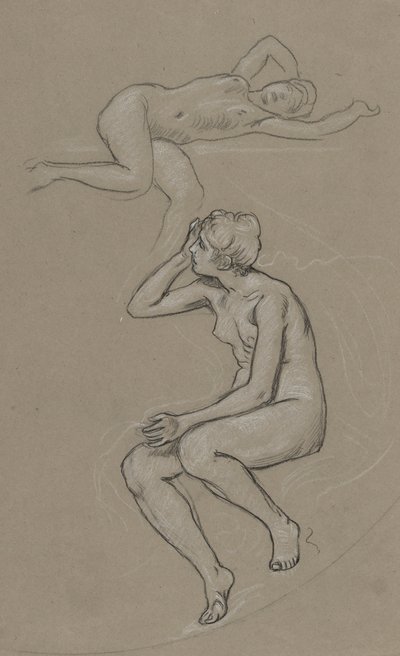 Studies for Figure of Spring by Elihu Vedder