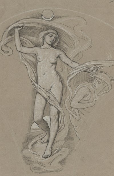 Study for Luna by Elihu Vedder