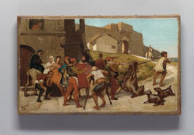 The Fable of the Miller, His Son, and the Donkey No. 6 by Elihu Vedder