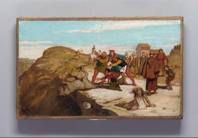 The Fable of the Miller, His Son, and the Donkey No. 7 by Elihu Vedder