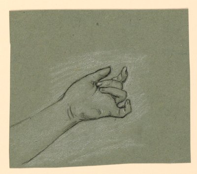 Study of Wrist and Left Hand by Elihu Vedder