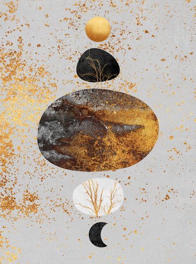 Golden Celestial Balance by Elisabeth Fredriksson