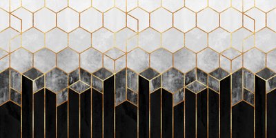 Modern Gold Hexagons by Elisabeth Fredriksson
