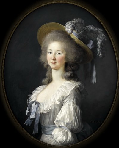 Portrait of Marie Louise of Savoy, Princess of Lamballe by Elisabeth Louise Vigee Lebrun
