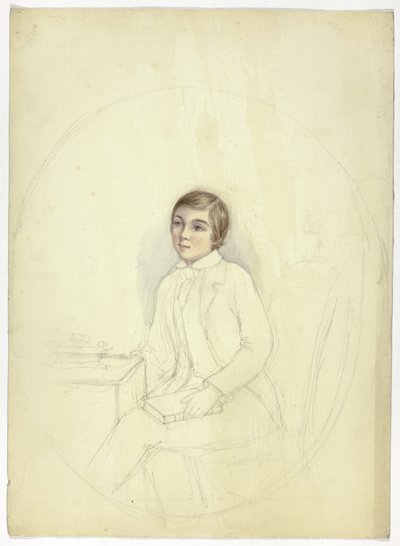 Study for Portrait of Boy with Book by Elizabeth Murray