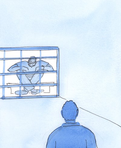 A person trapped in sin is like a prisoner in a cage, with the key on the inside by Elizabeth Wang