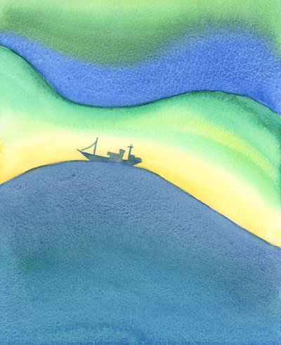 As a ship on the ocean is surrounded by water, so are we entirely surrounded and held up by God