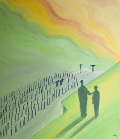 By meditating on Christ