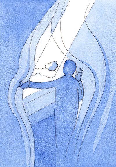 By our fervent prayers to Our Blessed Lady, it is as though we hold aside the strands of darkness, to let Heaven