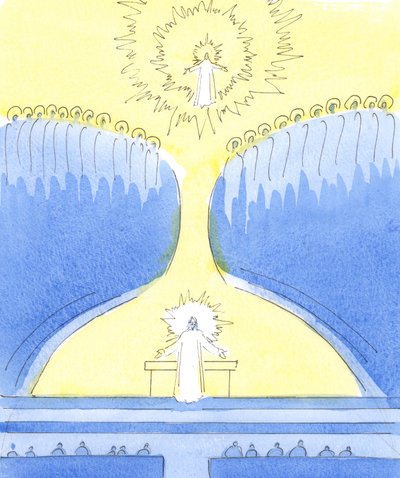 Christ is Present in the tabernacle, ready to greet those who have chosen to be near Him by Elizabeth Wang