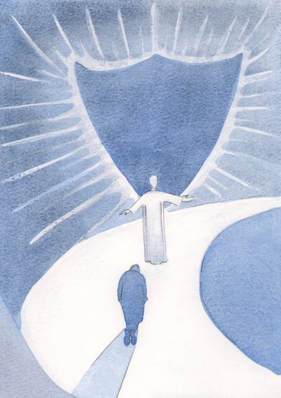 Christ is our guide, who both shields us at present from Heaven