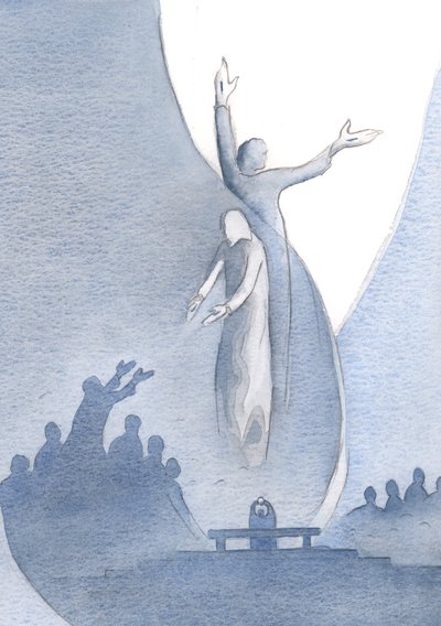 Christ is truly one with us, by His flesh and blood, and also one with the Father because of His divinity by Elizabeth Wang