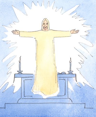 Christ revealed Himself at the Consecration by Elizabeth Wang