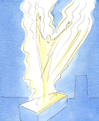 Christ rose from the tomb in glory at Easter, transformed, as if in a blazing fire of charity, as the Holy Spirit delivered him from death