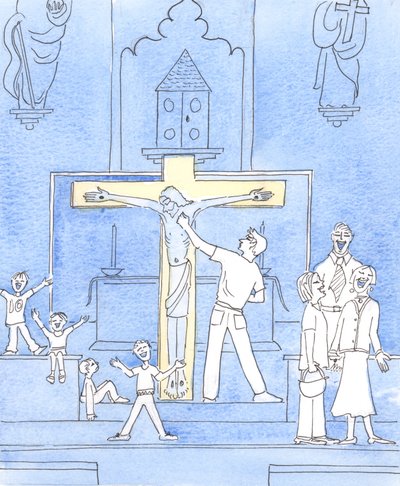 Christ sees our behaviour in church - some bad behaviour due to ignorance, some due to carelessness or lack of love for Him by Elizabeth Wang