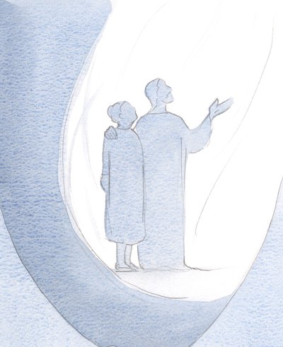 Christ was leading me to stand side by side with Him, asking our Heavenly Father for graces for others by Elizabeth Wang