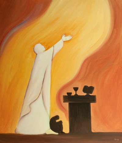 Even in weakness we can place ourselves close to Christ in spirit, as He prays for us at Mass by Elizabeth Wang