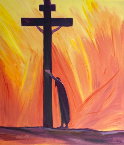 If Our Sufferings Make It Hard to Pray We Can Simply Lean on the Cross, Close to Christ, Resting in Him, and Patiently Endure Our Difficulties by Elizabeth Wang