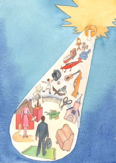 If we claim to be walking on a path towards Heaven, how many unnecessary things on the way are distracting or corrupting us? by Elizabeth Wang