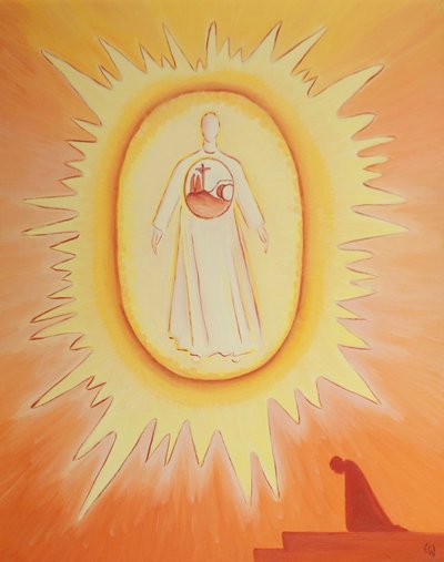 In turning to the Risen Christ who is with the Father in Heaven, I find in Christ all the saving events of His life which are the reason for my hope by Elizabeth Wang