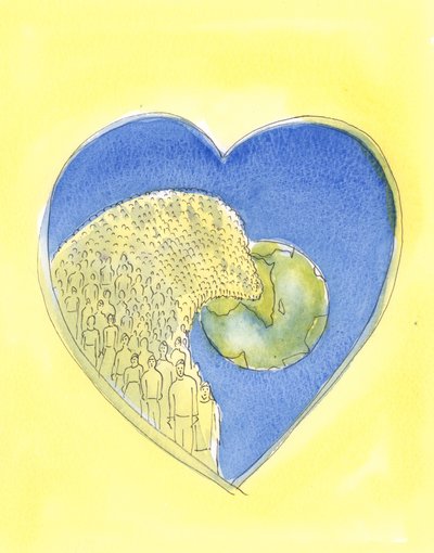 The Heart of Jesus Christ our Saviour is so vast that it contains the whole universe, our world, and everyone on it by Elizabeth Wang