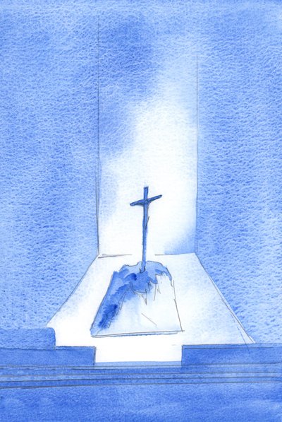 This is the heart of the Catholic Faith: that Christ died to save us; and that this same saving Sacrifice is re-presented and offered here at the Mass in sacramental form, 2002 by Elizabeth Wang