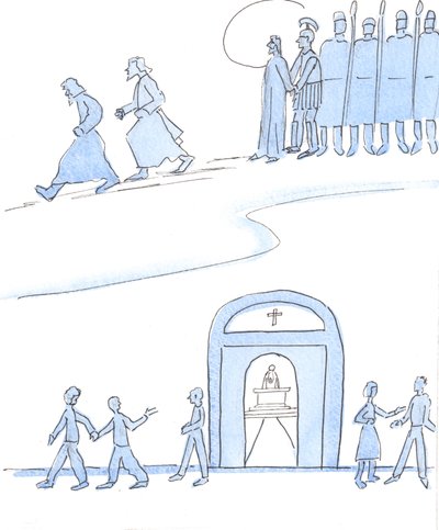 Those friends of Christ today who cannot be bothered to go to Mass act like those friends of Christ, long ago, who ran away when Christ was arrested and crucified by Elizabeth Wang