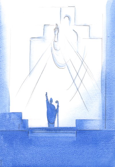 Through each Bishop who is in communion with the Pope, God the Father sanctifies, teaches and guides us by Elizabeth Wang