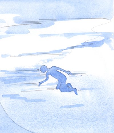 What end awaits a human life which is sinful, lacking Divine Life, existing far from God? It falls, like a husk, a fruitless thing, 2001 by Elizabeth Wang