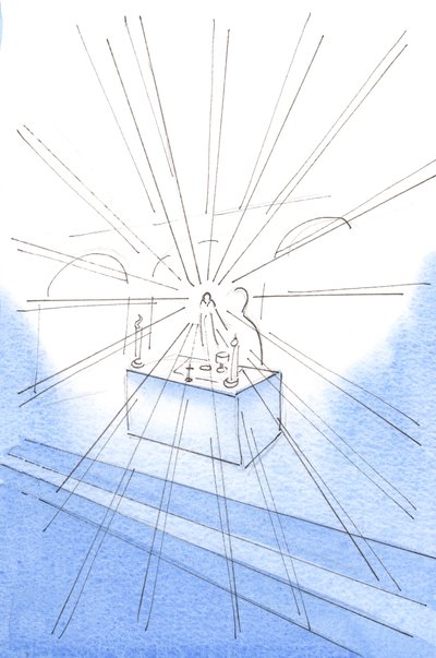When I greeted Christ with love, I saw a dazzling light shine all around, from the Sacred Host: the Light of Christ by Elizabeth Wang