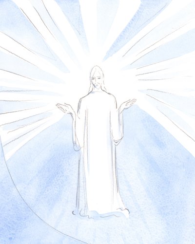 You alone are the Holy One: I saw Christ, His palms upstretched to the Father, as he prayed on our behalf by Elizabeth Wang