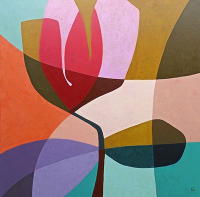 Modern Abstract Flower by Ellen Greup