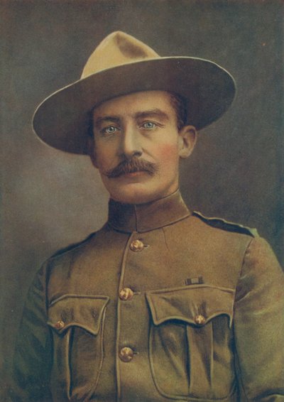 Colonel Robert S. S. Baden-Powell, The Defender of Mafeking. In Field Service Uniform as Colonel of Irregular Horse by Elliott and Fry Photography Studio