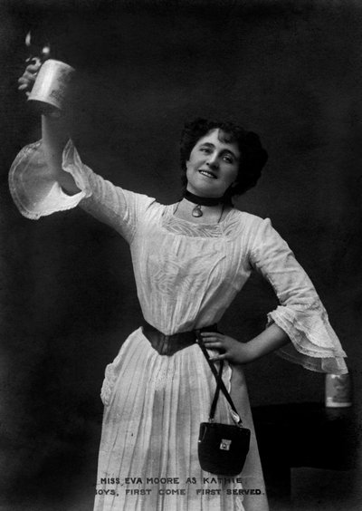 Eva Moore as Kathie in Boys, First Come, First Served by Ellis and Walery