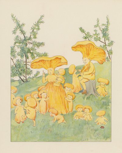 Illustration for Blondchen in Bluten by Elsa Beskow