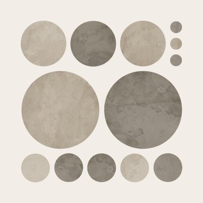 Abstract Earthy Circles by Ema Paraschiv