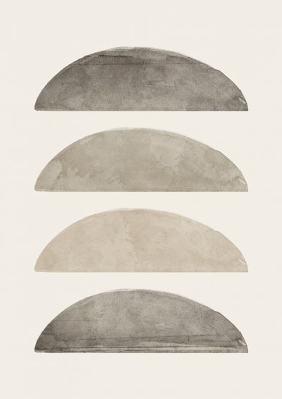 Calm Abstract Semicircles by Ema Paraschiv