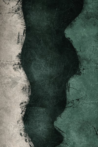 Deep Green Abstract Flow by Ema Paraschiv