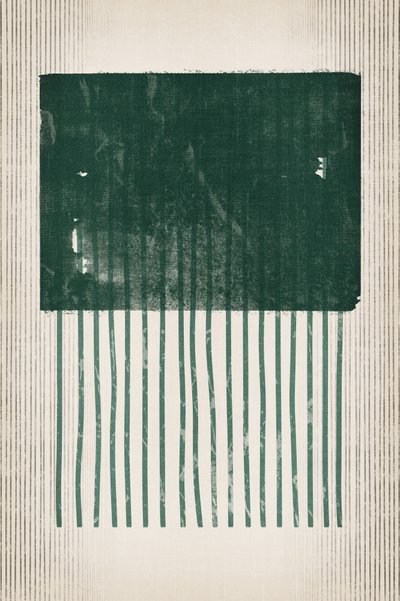 Forest Green Vertical Abstract by Ema Paraschiv