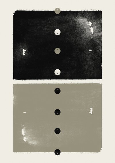 Geometric Black Grey Circles by Ema Paraschiv