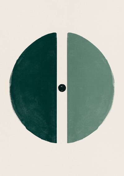 Green Split Circle by Ema Paraschiv